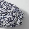 Women's Elegant Blue Floral Print Notched V Neck Puff Sleeve Blouse - Image 11