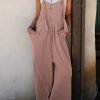 Women's DUNE Corded Adjustable Straps Wide Leg Loose Overall Jumpsuit - Image 2