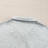 Women's Light Grey Stand Neck Zipped Sweatshirt and Shorts Set - Trendy Two Piece Outfit - Image 16