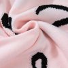 Women's Light Pink Bow Pattern Knitted Loose Fit Sweater for Casual Style - Image 17