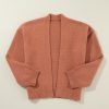 Women's Chic Light French Beige Drop Shoulder Open Front Cardigan - Image 6