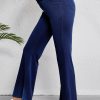 Women's Dusk Blue High Waist Flare Jeans with Crossed Waist - Image 3