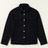 Women's Black Corduroy Long Sleeve Buttoned Shacket - Image 5