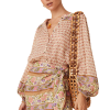 Chic Multicolour Boho Floral Puff Sleeve V Neck Shirt for Women - Image 12