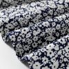 Women's Elegant Blue Floral Print Notched V Neck Puff Sleeve Blouse - Image 13