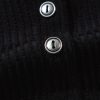 Plus Size Black Ribbed Knit Buttoned Collared Roll Tab Sleeve Mini Dress - Image 9