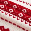 Women's White Western Geometric Patterned Crew Neck Loose Sweater - Image 13