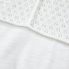 Trendy Women's White Eyelet Patchwork Oversized Top with V Neck and High Low Hem - Image 16