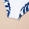 Women's Blue Abstract One-Shoulder High Waisted Bikini - Bohemian Style Swimsuit - Image 15