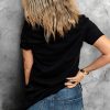 Women's Black MARDI GRAS Lightning Graphic Short Sleeve Top - Casual Vibe - Image 6