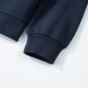 Women's Navy Blue Solid Color Active Set - Collared Sweatshirt and High Waist Pants - Image 10