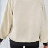 Women's Jet Stream Color Block Edge Raglan Sleeve Crew Neck Textured Top - Image 3