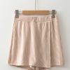 Women's Jet Stream Corded High Waist Wrap Skort - Chic and Textured Casual Shorts - Image 6