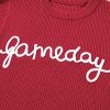 Women's Racing Red Game Day Rugby Football Season Sweater Vest - Image 7