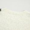 Women's Modern White Contrast Stitch Detail Ribbed Trim Crew Neck Sweater - Image 14