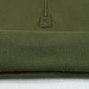 Women's Moss Green Fleece Lined Half Zip Hoodie with Kangaroo Pockets - Image 11