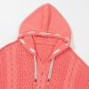 Women's Gold Flame Cable Knit V-Neck Hooded Sweater - Image 15