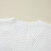 Women's White Colorful Flower Applique Textured Knit Sweater - Image 11