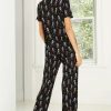 Women's Halloween Skeleton Pattern Black Short Sleeve Pajama Set - Image 7