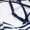 Women's Blue Stripe Drawstring Tummy Control 2-Piece Tankini Swimsuit - Image 23