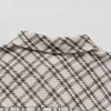 Plus Size White Stripe Plaid Buttoned Raw Hem Tunic Shirt Dress for Women - Image 10