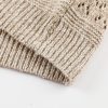 Women's Brown Eyelet Pattern V Neck Drop Shoulder Sweater - Casual Chic for Fall - Image 22