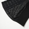 Women's Black Boho Lace Patchwork Wide Leg High Waist Pants - Elegant and Chic - Image 9