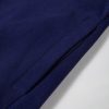 Women's Navy Blue Solid Fleece Lined Drop Shoulder High Low Sweatshirt - Image 15