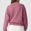 Women's Meadow Mauve Solid Fleece Lined Drop Shoulder Sweatshirt - Image 9