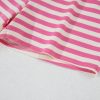 Women's Rose Stripe Crew Neck T-Shirt and Drawstring Shorts Set - Casual Summer Outfit - Image 19