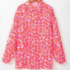 Women's Rose Leopard Printed Button Up Shirt - Chic and Comfortable Casual Top - Image 5