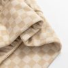 Women's Khaki Checkered Print Kangaroo Pocket Drawstring Hoodie - Image 21