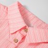 Women's Pink Stripe Floral Patchwork Tunic Shirt - Chic Loose Fit Design - Image 7