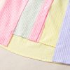 Women's Pink Stripe Oversized Color Block Shirt with Chest Pocket - Image 13