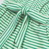 Women's Green Stripe Textured Short Sleeve Collared Buttoned Waist Tie Romper - Chic & Casual Style - Image 16