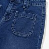 Women's Sail Blue Wide Leg Pocketed High Waist Jeans - Image 10