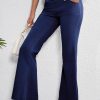 Women's Dusk Blue High Waist Flare Jeans with Crossed Waist - Image 6