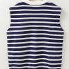 Women's Blue Stripe Knitted Sweater Vest with Bow Decor - Image 5