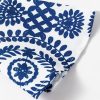 Women's Blue Floral Print V Neck Wrapped Knot Long Sleeve Shift Dress - Image 12