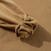 Women's Camel Solid Fleece Lined Drop Shoulder High Low Sweatshirt - Image 7