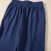 Women's Navy Blue Fleece Lined Drawstring Waist Joggers - Image 7