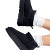 Women's Black Faux Fur Lined Suede Ankle Snow Boots for Winter Comfort - Image 8