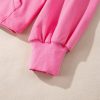 Women's Oversized Hoodie with Kangaroo Pocket - Bonbon Color - Image 14