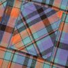 Plus Size Women's Orange Plaid Print Buttoned Shirt - Image 12