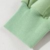 Grass Green Fleece Lined Drop Shoulder High Low Sweatshirt for Women - Image 10