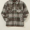 Women's Mist Green Plaid Print Shacket with Chest Pockets - Image 8