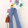 Women's White Floral Pattern Crew Neck Sweater - Image 10