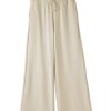 Women's Apricot Loop Drawstring Casual Wide Leg Pants with Pockets - Image 13