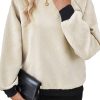 Women's Jet Stream Color Block Edge Raglan Sleeve Crew Neck Textured Top - Image 2