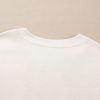 Elegant Beige Pearl Decor Crew Neck Half Sleeve Plus Size T-Shirt - Image 7